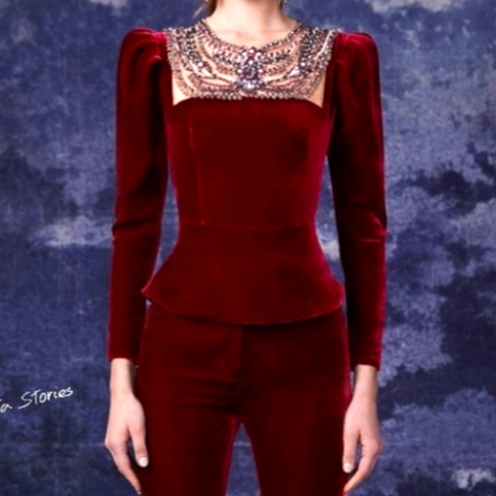 ❤️New❤️MARCHESA peplum top